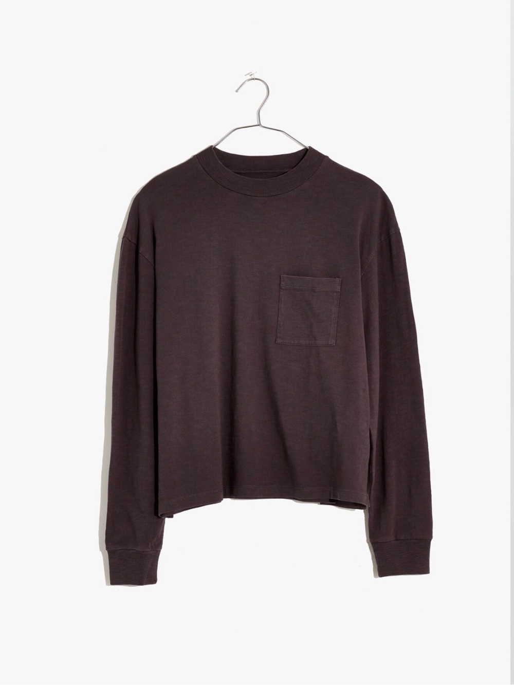 Madewell Garment Dyed Pocket Tee in Coal Size Medium